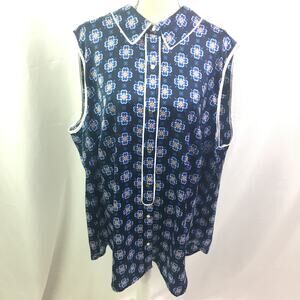 Liz Claiborne Career Ibiza Aves Tank Blue Foulard